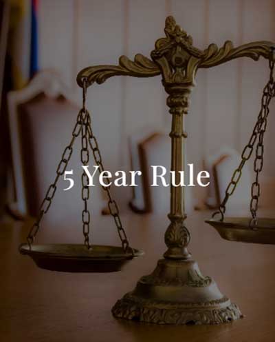 Picture showing justice for 5-year rule.