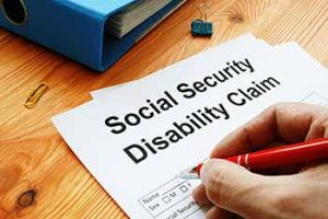 Client completing the social security disability claim process. 