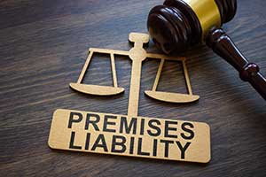 Sign on premises liability attorney's desk