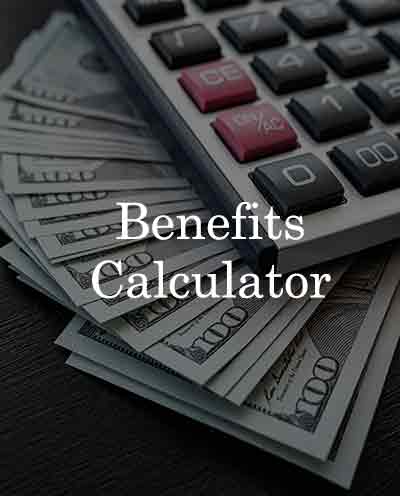 Social Security Benefits Calculator calculating clients benefits.